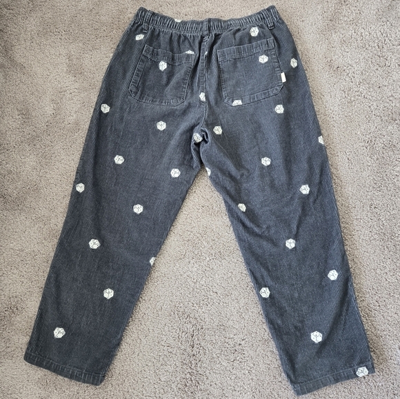 Urban Outfitters Men’s Gray Corduroy Pull-On Pants Embedded Dice size Large - Picture 12 of 16
